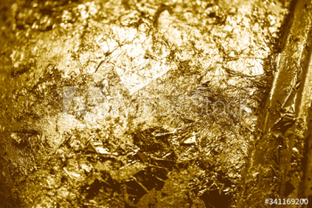 Gold foil crumpled Gold foil crumpled