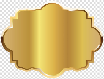 Gold frame illustration, Label , name tag transparent background PNG clipart