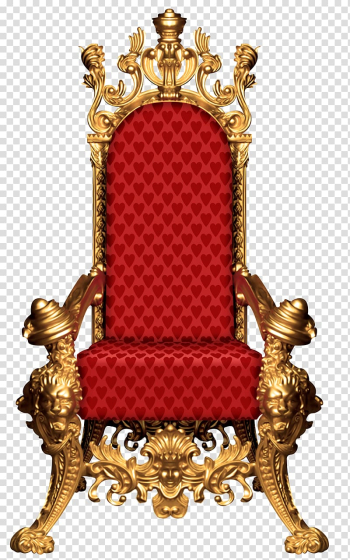 Gold framed red padded armchair, Democratic Dynasties: State, Party and Family in Contemporary Indian Politics Chair Furniture, Fairy tale throne transparent background PNG clipart