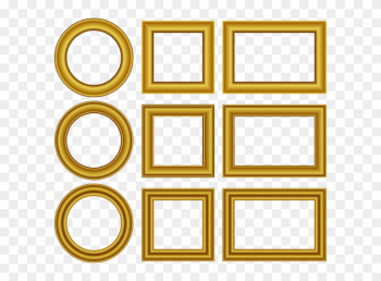 Gold Frames Set Png Clip Arts - Frames