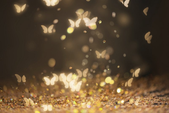 Gold glitter butterfly bokeh sequin | Free Photo - rawpixel