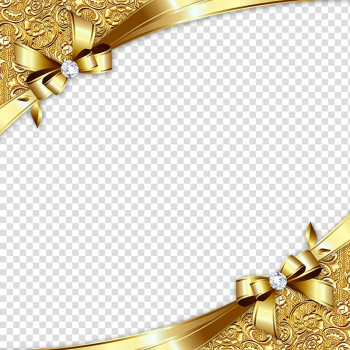 Gold, Gold Diagonal Border, brown ribbon frame transparent background PNG clipart