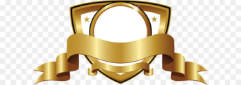 Gold - Gold shield ribbon border Gold - Gold shield ribbon border