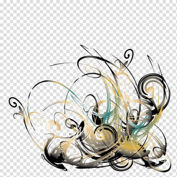 Gold grass illustration, Line Euclidean , Messy lines transparent background PNG clipart