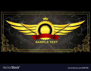 Gold label vector image Gold label vector image