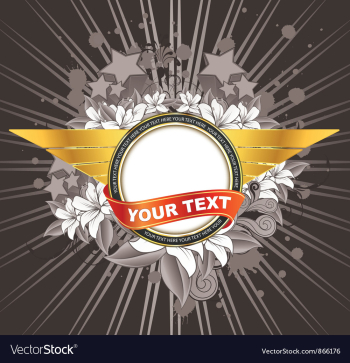 Gold label vector image Gold label vector image