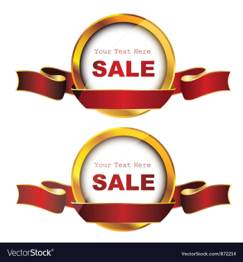 Gold label vector image Gold label vector image