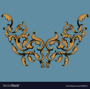 Gold leaf pattern vector image Gold leaf pattern vector image