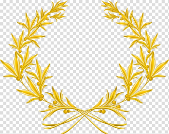 Gold leaves border, Laurel wreath Olive wreath Gold , wreath transparent background PNG clipart