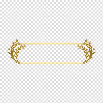 Gold Line, Gold Line border, oblong floral frame transparent background PNG clipart