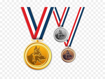 Gold medal Badge - Gold, silver medals Vector dogs Gold medal Badge - Gold, silver medals Vector dogs