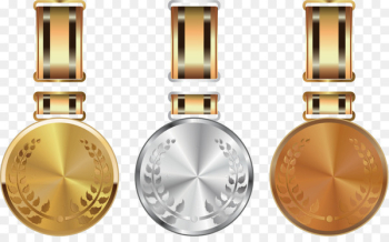 Gold medal Bronze medal Award - Cartoon gold medal 