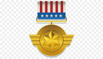 Gold medal Order Euclidean vector Adobe Illustrator - Vector gold star medal of honor 