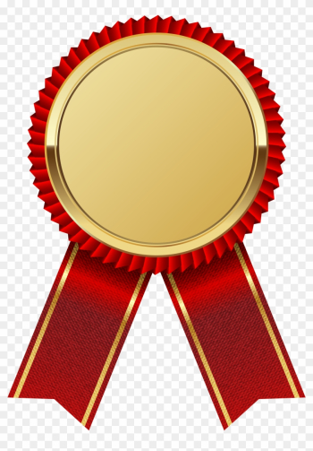 Gold Medal With Red Ribbon Png Clipart Image - Seal And Ribbon Png