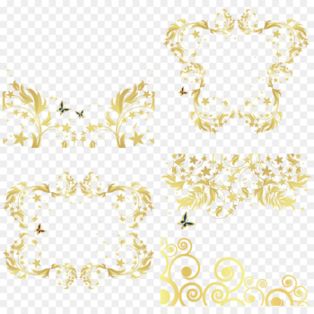Gold Motif Pattern - Gold pattern frame Gold Motif Pattern - Gold pattern frame