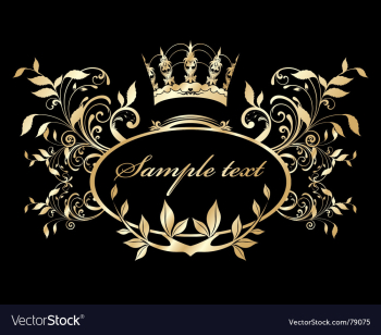 Gold nature frame vector image Gold nature frame vector image