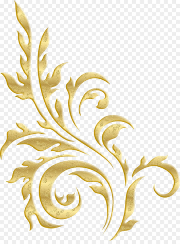 Gold Ornament - Gold plant pattern Gold Ornament - Gold plant pattern