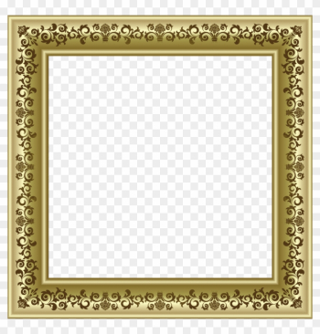 Gold Photo Frame Png With Brown Ornaments - Golden Frames Psd Files Free Download