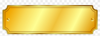 Gold Plaque Clipart No Background - Gold Name Plate Png