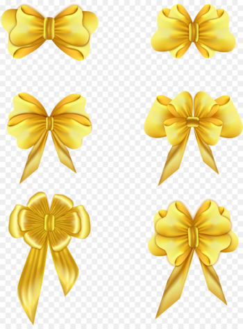 Gold Ribbon Adobe Illustrator - Vector bow 