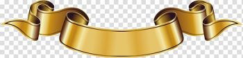 Gold ribbon frame illustration, Ribbon Euclidean Gold, Gold Ribbon title bar gradient material transparent background PNG clipart