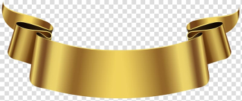 Gold ribbon illustration, Banner Gold , Golden Banner transparent background PNG clipart