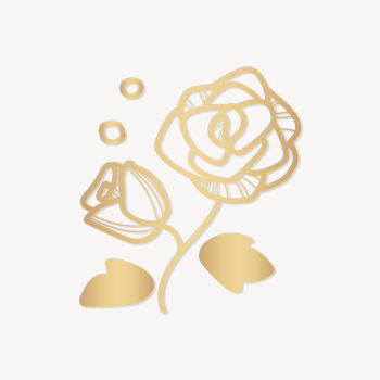 Gold rose collage element vector | Free Vector - rawpixel