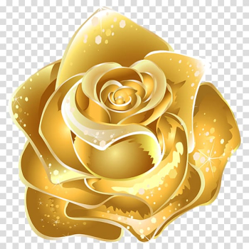 Gold rose flower illustration, Flower Gold Rose , Gold transparent background PNG clipart