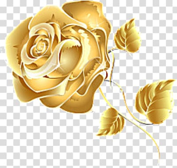 Gold rose illustration, Desktop Rose Flower Gold, rose transparent background PNG clipart