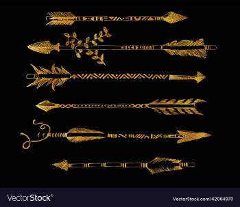 gold sketch decorative arrows gold sketch decorative arrows