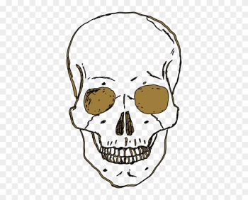 Gold Skull Clip Art - Skull Clipart Transparent Background