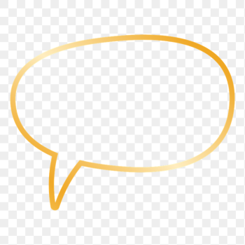 Gold speech bubble png sticker, | Free PNG - rawpixel