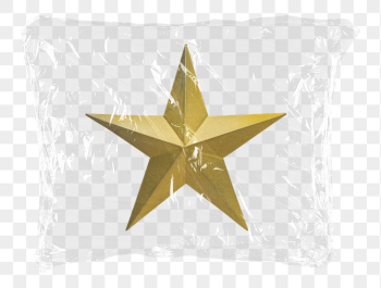 Gold star png plastic bag | Free PNG - rawpixel