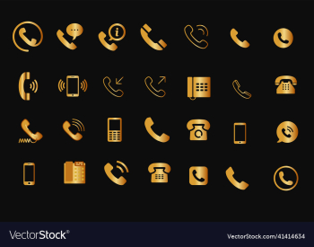gold telephone icon gold telephone icon