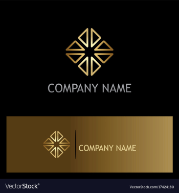 Gold triangle circle geometry logo vector image Gold triangle circle geometry logo vector image