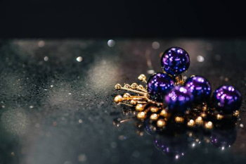 Golden and blue christmas ornaments Golden and blue christmas ornaments