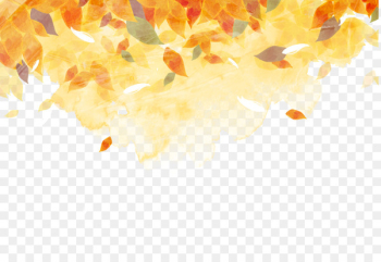 Golden Autumn Watercolor painting Autumn leaf color - Ink autumn leaves 