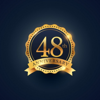 Golden badge for the 48th anniversary