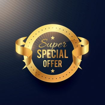 Golden badge of special offer Golden badge of special offer