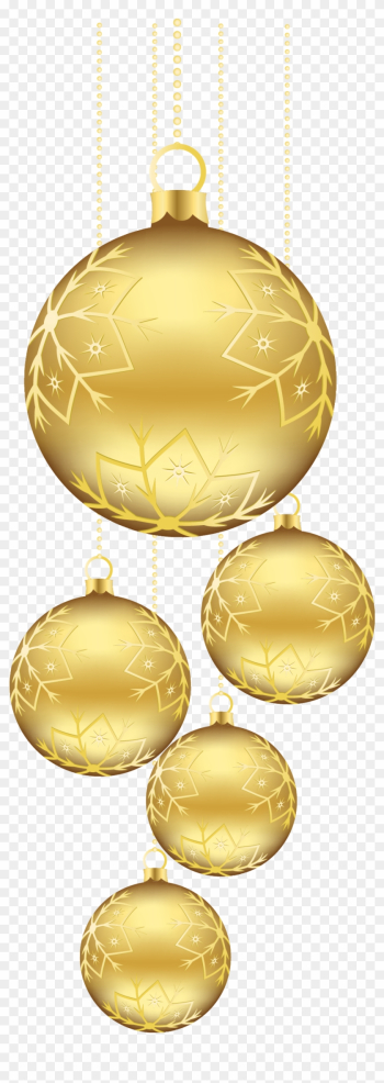 Golden Ball Png Photo - Hanging Gold Christmas Balls