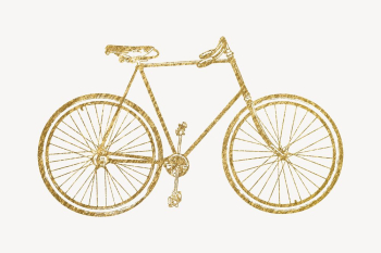 Golden bicycle sticker, aesthetic vehicle | Free Vector Illustration - rawpixel Golden bicycle sticker, aesthetic vehicle | Free Vector Illustration - rawpixel