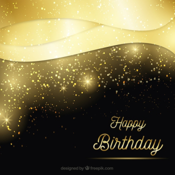 Golden birthday luxurious background Golden birthday luxurious background