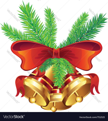 Golden Christmas Bell7 vector image Golden Christmas Bell7 vector image