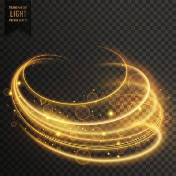 Golden circular transparent light effect Golden circular transparent light effect