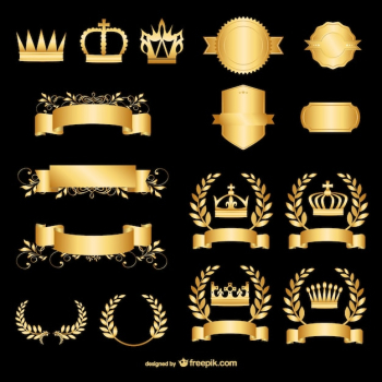 Golden design elements Golden design elements