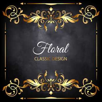 golden floral luxury frame golden floral luxury frame