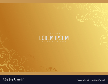 golden floral pattern business template design