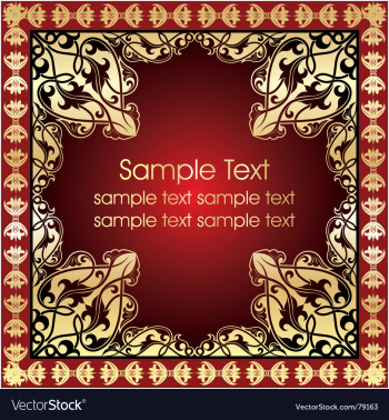 Golden frame vector image Golden frame vector image