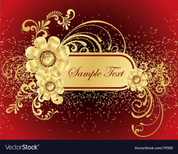 Golden frame vector image Golden frame vector image