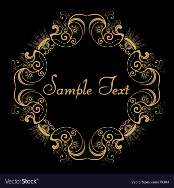 Golden frame vector image Golden frame vector image